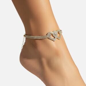 Luxurious Double Heart Anklet Bracelet